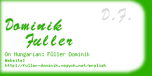 dominik fuller business card